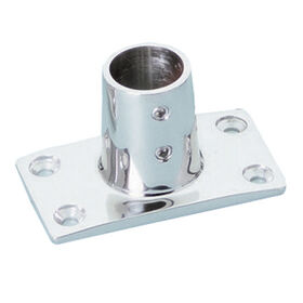 Whitecap Rectangular Base Rail Fitting, Stainless Steel 90&deg;