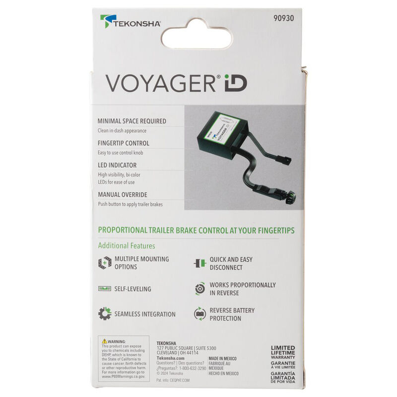 Tekonsha Voyager iD Trailer Brake Controller, Proportional, 1 to 3 Axles image number 6