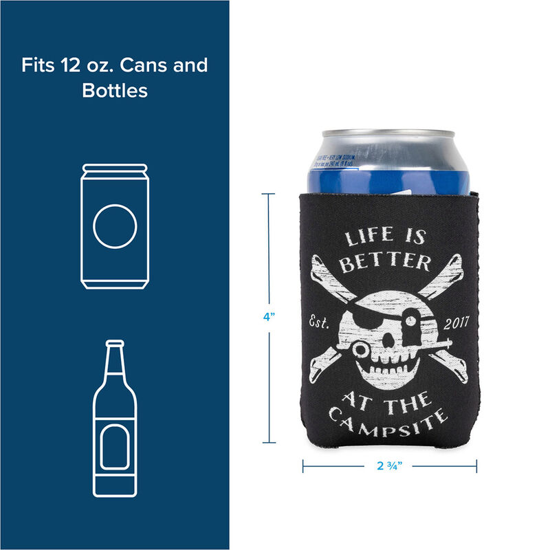 Camco Life is Better at The Campsite Can Cooler, 4 Pack image number 4