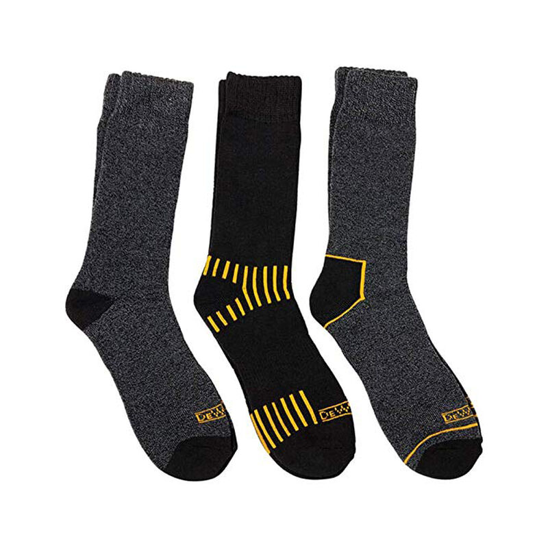 DeWalt Men’s Everyday Cotton-Blend Crew Work Socks, 3-Pack image number 2