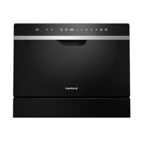 Contoure Compact Dual Use Countertop or Built-In Dishwasher - Deluxe Black Glass