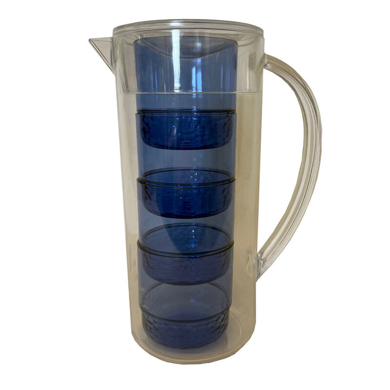 Phantom Chef Acrylic Pitcher with 4 Cups - Royal Blue image number 2