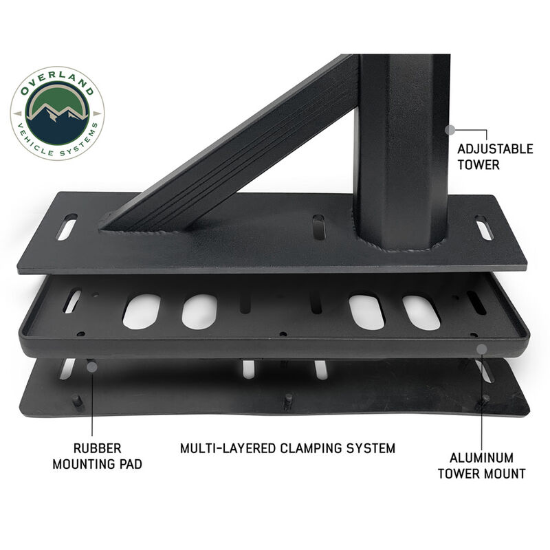 Overland Vehicle Systems Freedom Rack with Crossbars and 6.5' Side Support Bars image number 7