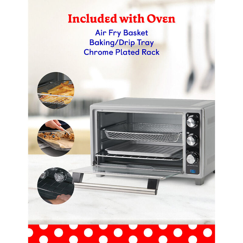 Betty Crocker Air Fryer Convection Toaster Oven, Silver image number 5