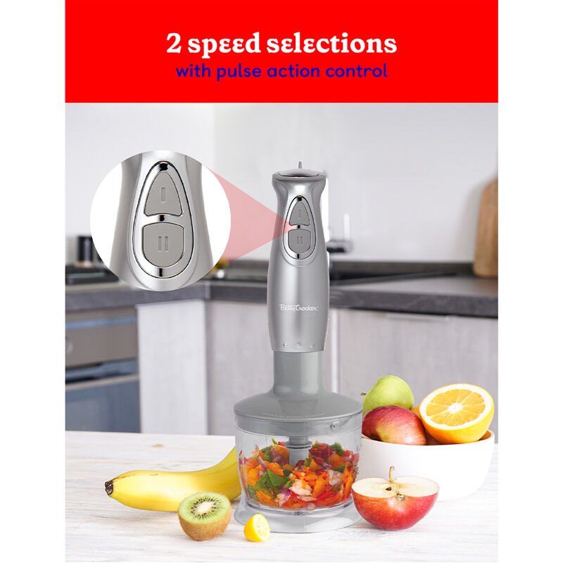Betty Crocker 2-Speed Corded Electric Hand Blender, Silver image number 4