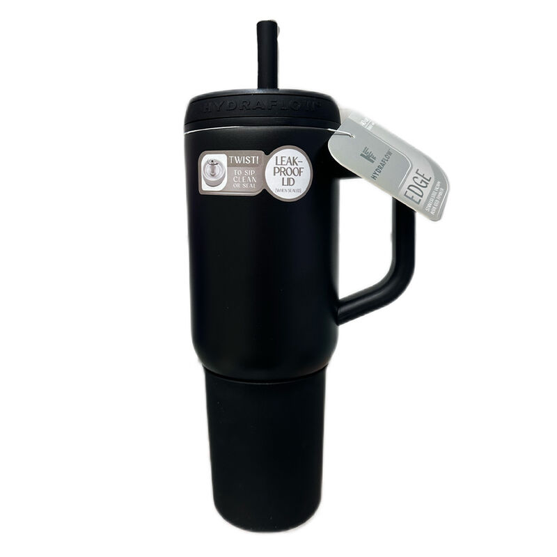 Hydraflow 40oz Edge Waterbottle with Side Handle - Black