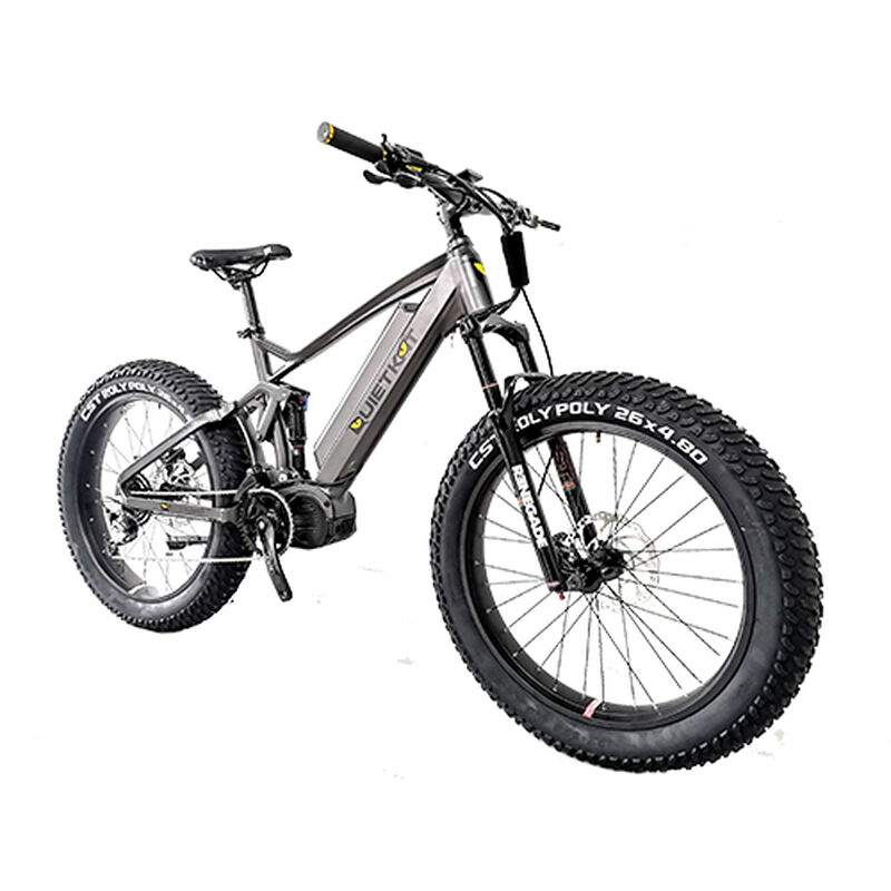 QuietKat Ridgerunner 1000-Watt Full-Suspension Electric Mountain Bike 17", Charcoal image number 2