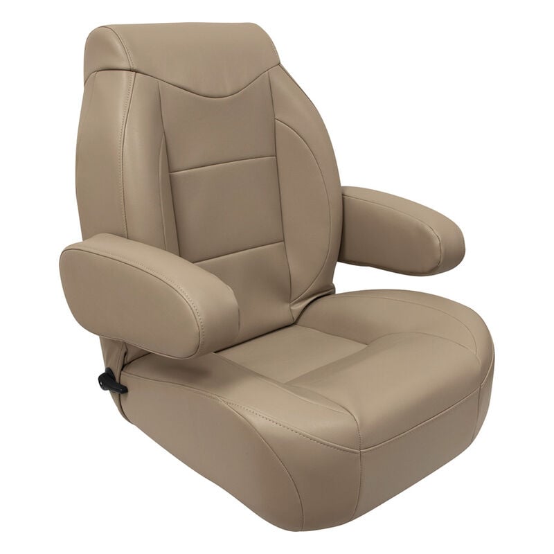 Wise High-Back Pontoon Reclining Helm Seat with Flip-Up Arm Rests image number 1