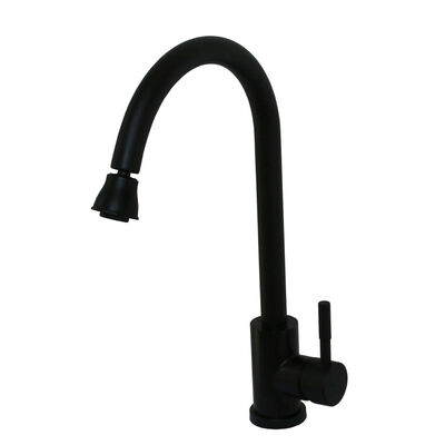 Empire Faucets Single-Lever Gooseneck Spout RV Kitchen Faucet, Black Matte