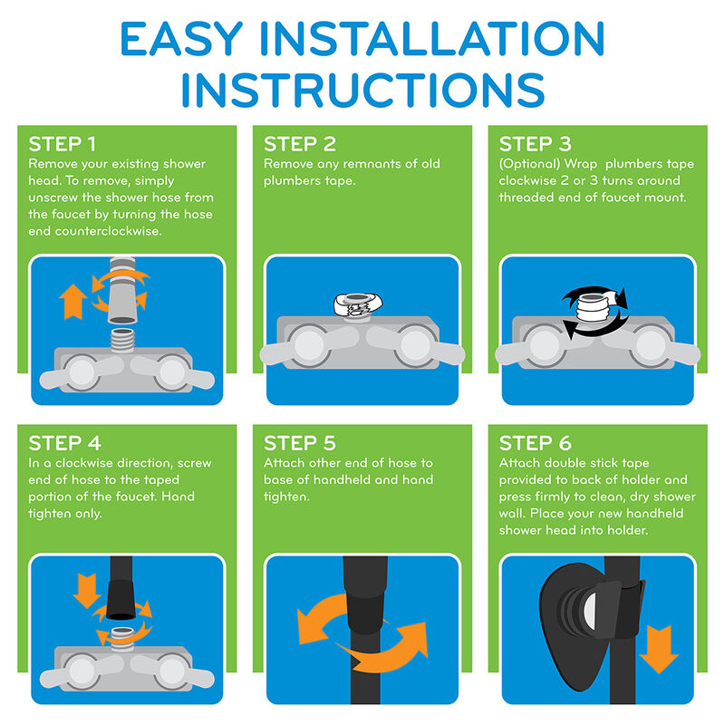 Oxygenics BodySpa Adventure RV Handheld Shower Head Kit, Black image number 9