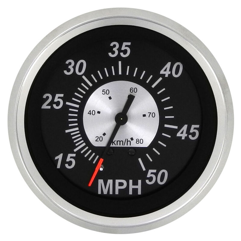 Sierra Black Sterling 3" Speedometer, 50 MPH image number 1