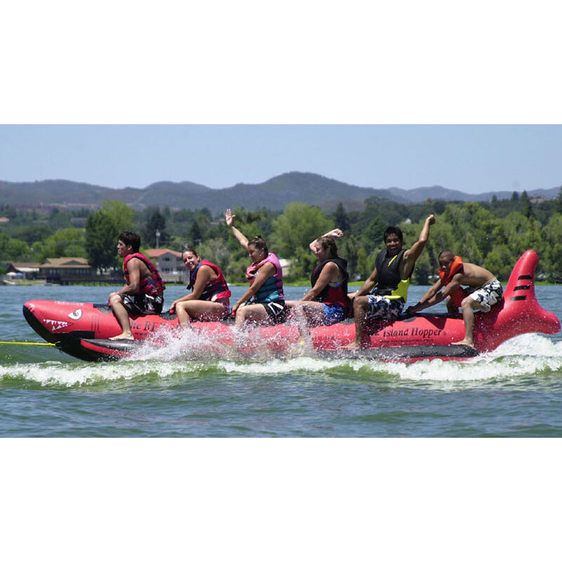 Island Hopper Red Shark Six-Person Banana Boat Towable image number 2