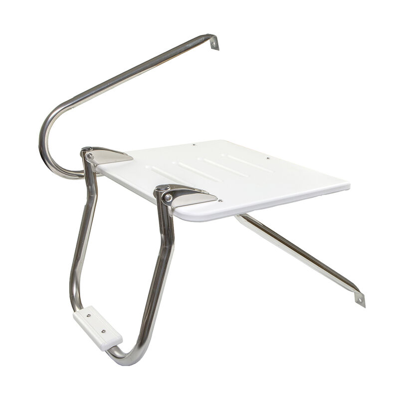 Whitecap Poly Swim Platform, 1-Step Ladder for Boats with Outboard Motors image number 4