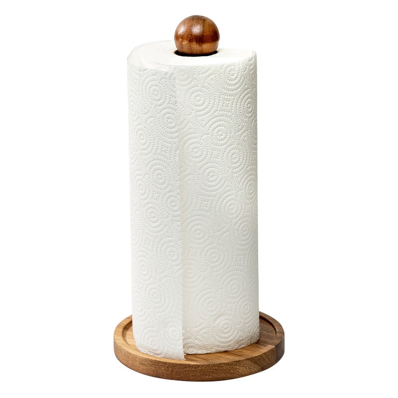 Honey Can Do Acacia Paper Towel Holder image number 1
