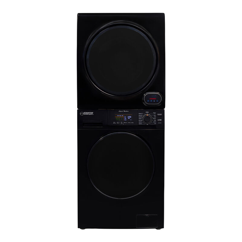 Equator Stackable EW 826 Washer + ED 866 DL Dryer Set in Black