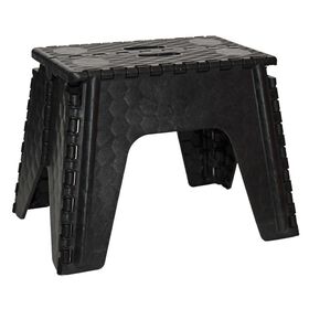 E-Z Foldz Folding Step Stool, 12" - Black