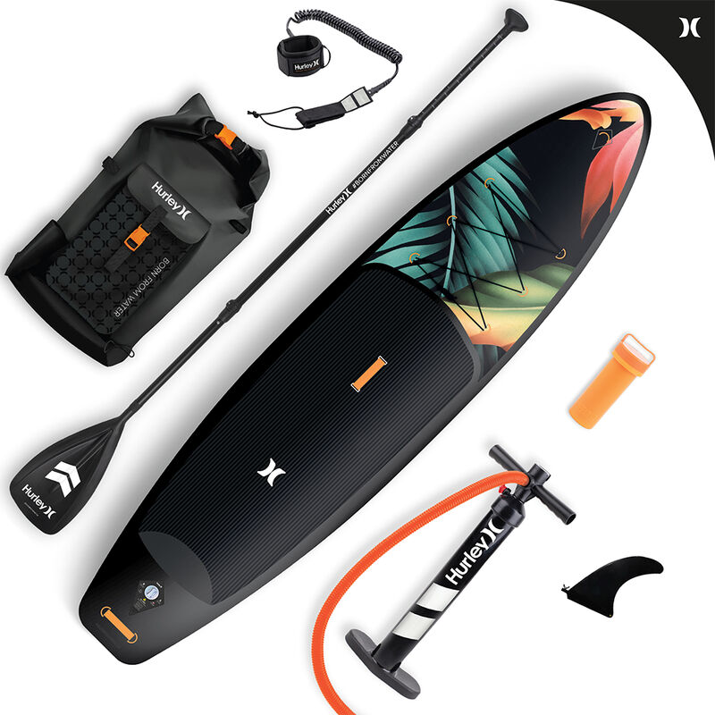 Hurley Phantom 10' 6" Paradise Inflatable Stand-Up Paddleboard Package image number 6