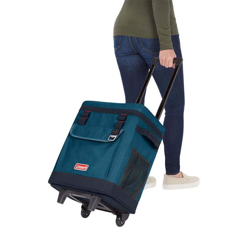 Coleman Space Blue 42-Can Wheeled Soft Cooler image number 5