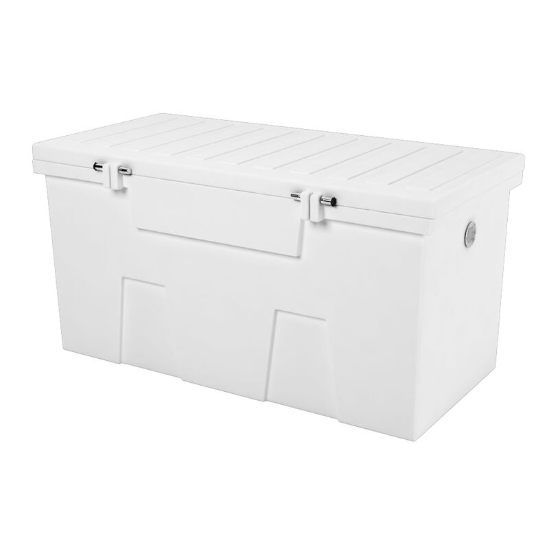 TitanSTOR Small 4' Dock Box With Locking Set, White image number 1