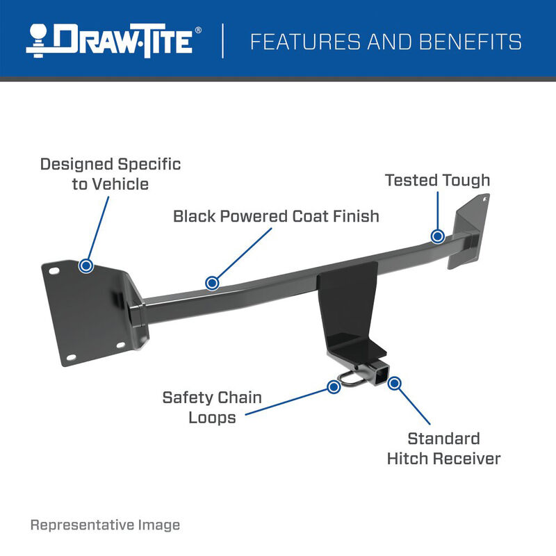 DRAW-TITE Class 1 Trailer Hitch, 1-1/4" Square Receiver, Mazda 3 image number 3