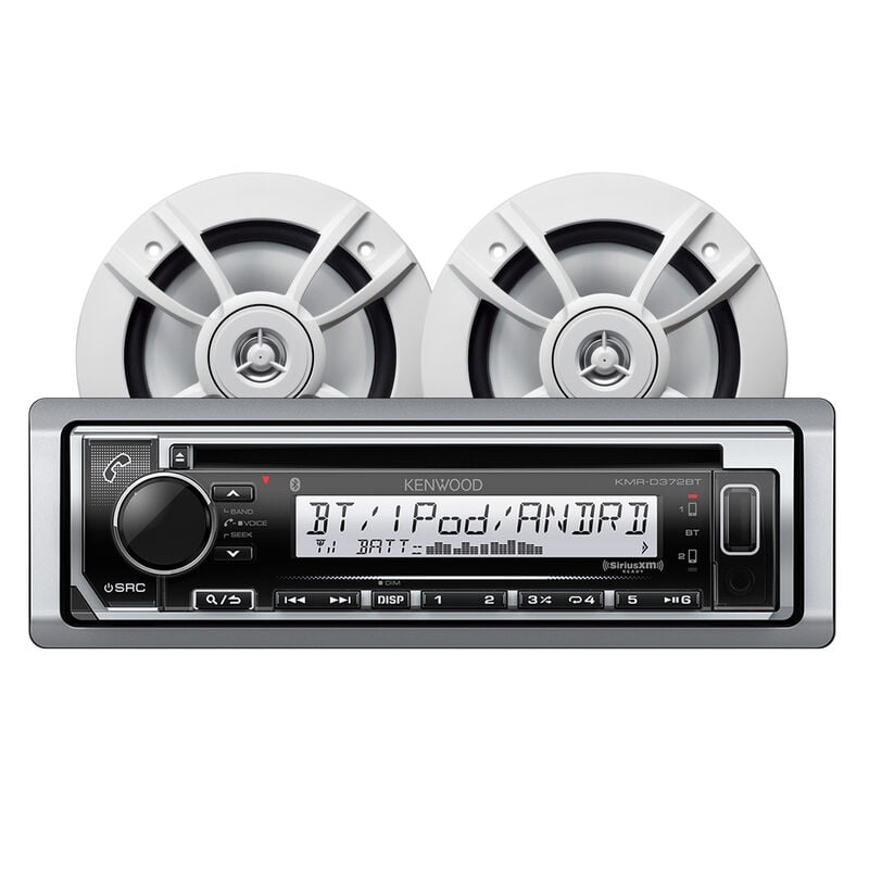 Kenwood KMR-D372BT Bluetooth CD Receiver Package w/4 6.5" Two-Way Speakers image number 1