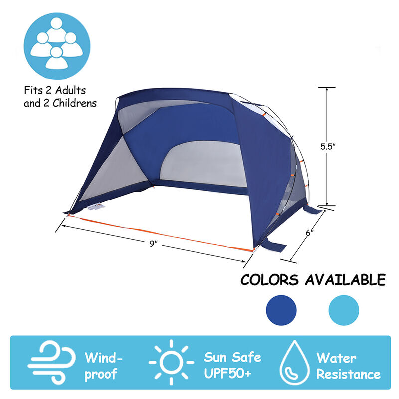 MF Studio 3-4 Person Beach Canopy and Portable Shade, Navy image number 5