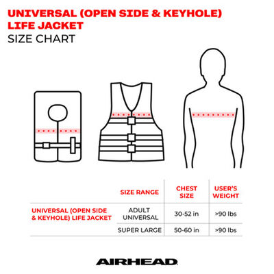Airhead Adult General Boating Life Vest 4-Pack
