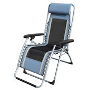 Caravan Sports Infinity OG Lounger Cool Mesh With Carry Strap Outdoor Recliner, Blue/Gray