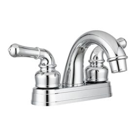 RV FAUCET Dura Faucet Chrome Two-Handle Arc-Spout Lavatory Faucet