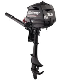 Mercury 2.5hp Tiller FourStroke Outboard Motor - 15" Shaft, Manual Tilt/Trim, Manual Start