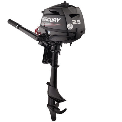 Mercury 2.5hp Tiller FourStroke Outboard Motor - 15" Shaft, Manual Tilt/Trim, Manual Start