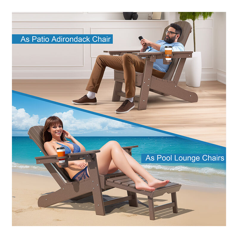 Upland Adjustable Adirondack Chair with Built-In Ottoman image number 3