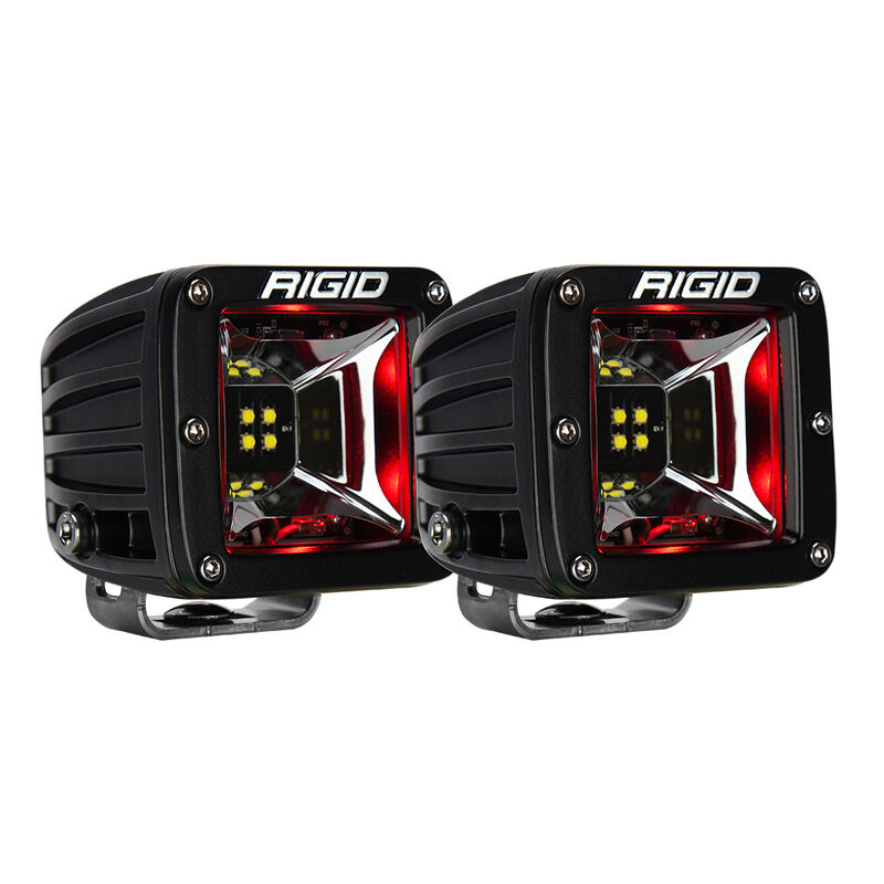 RIGID Radiance Scene Lights - Surface Mount Pair - Black with Red LED Backlight image number 1