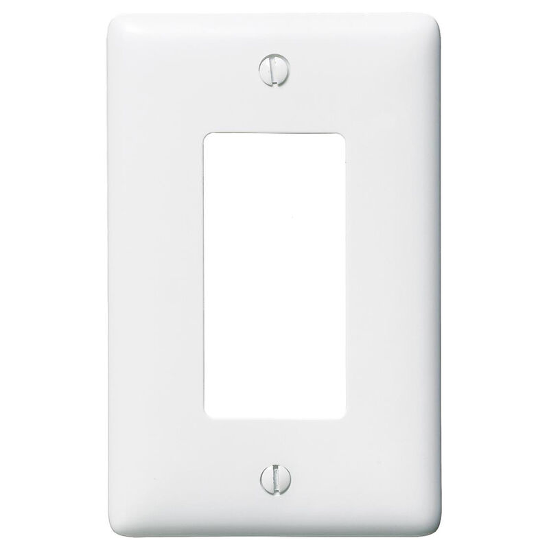Hubbell White Rectangular Wall Plate image number 1