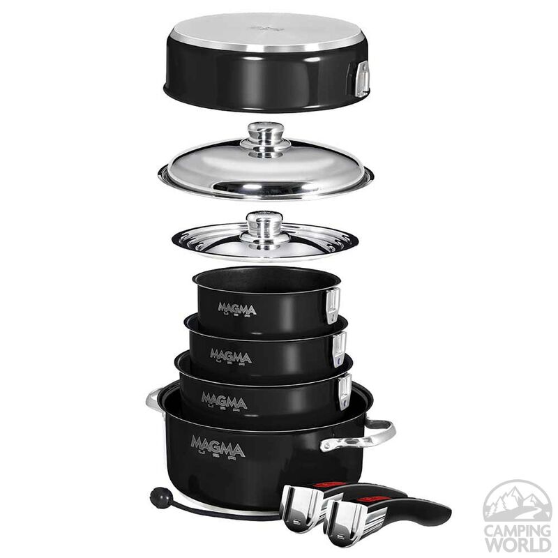 10-Piece Stainless Steel Nesting Cookware Set