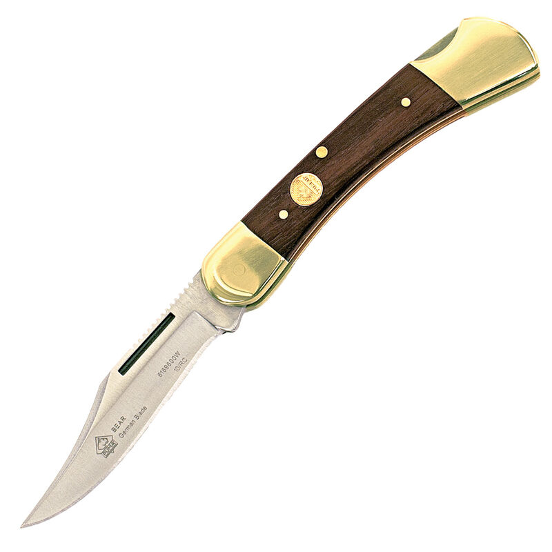 Puma SGB Bear Jacaranda Wood Folding Pocket Knife image number 1