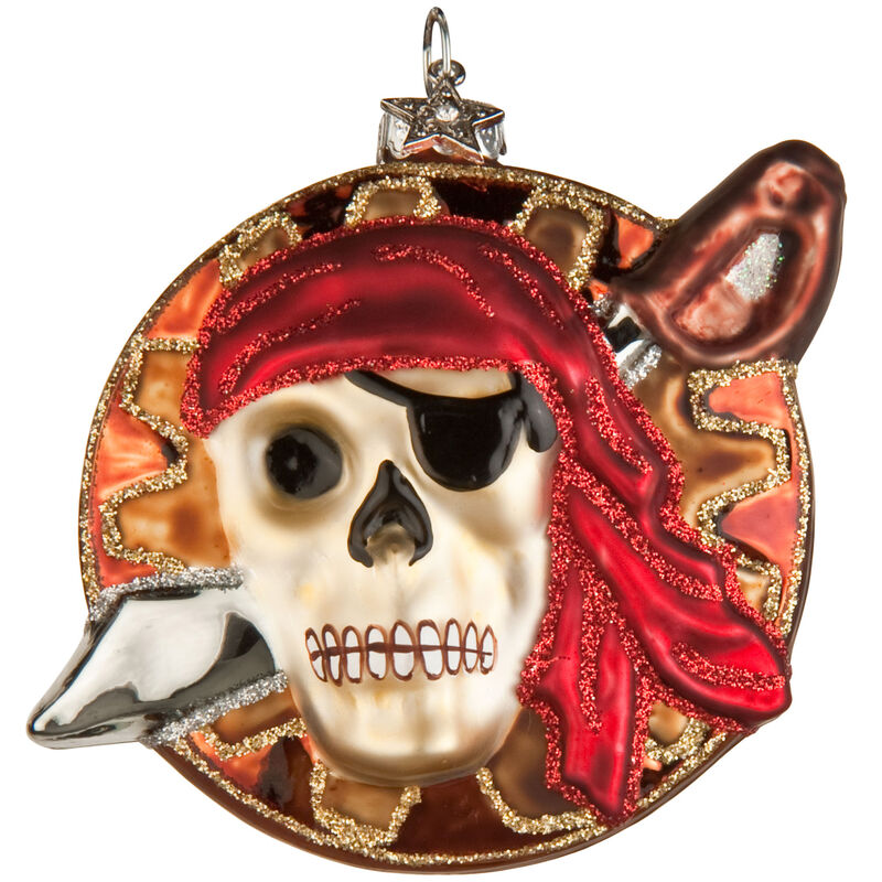 Midwest Pirate Skull Ornament image number 1