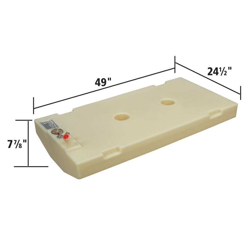 Moeller Belly Fuel Tank, 28 gal., 24.5"W x 49"L x 7.9"D Overton's