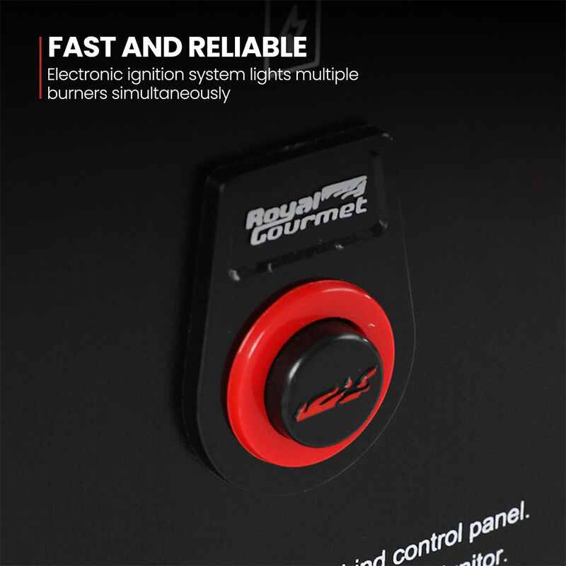 Royal Gourmet Portable 4-Burner Tabletop Gas Griddle and Grill Combo image number 9