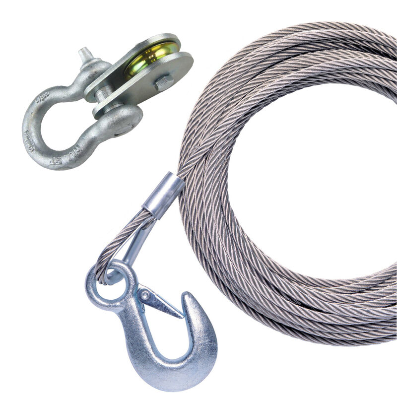 Powerwinch 50' x 7/32" Stainless Steel Universal Premium Replacement Galvanized Cable image number 1