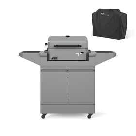 TYTUS Emberwood Charcoal Grill with Grill and Prep Cart and Cover