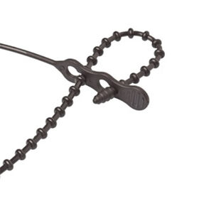 Ancor 24" Black Beaded Cable Tie, 20-Pack
