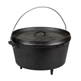 Stansport 8-Quart Pre-Seasoned Cast Iron Dutch Oven with Legs