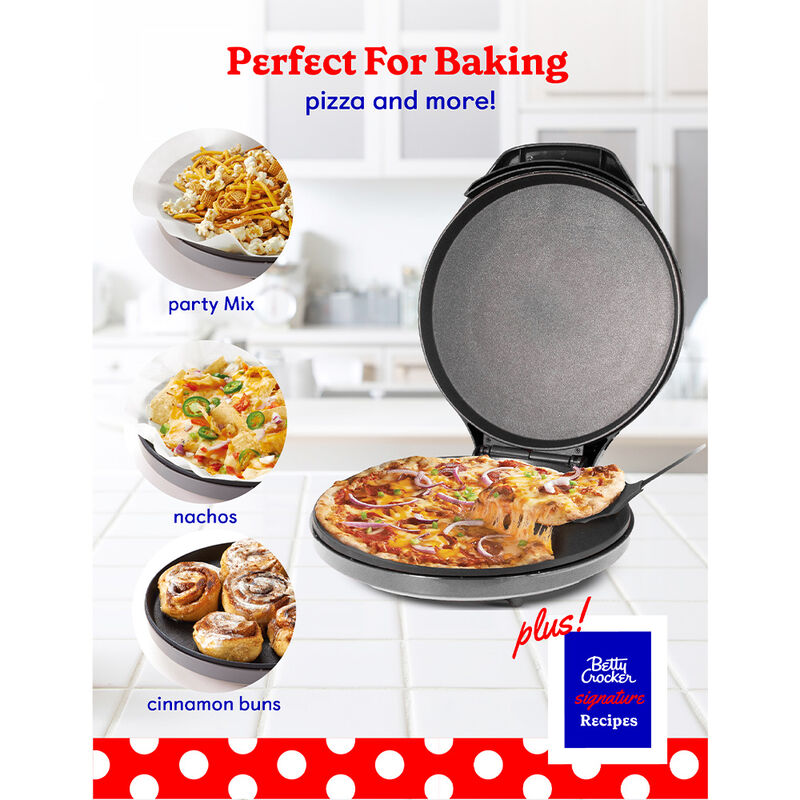 Betty Crocker 12" Pizza Maker, Silver image number 2
