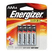 Energizer MAX AAA Batteries, 4-Pack
