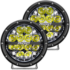 RIGID 360-Series 6" LED Off-Road Fog Light Spot Beam with White Backlight - Black Housing