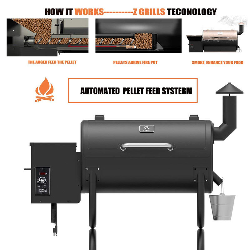 Z Grills 550B BBQ Pellet Grill and Smoker image number 7