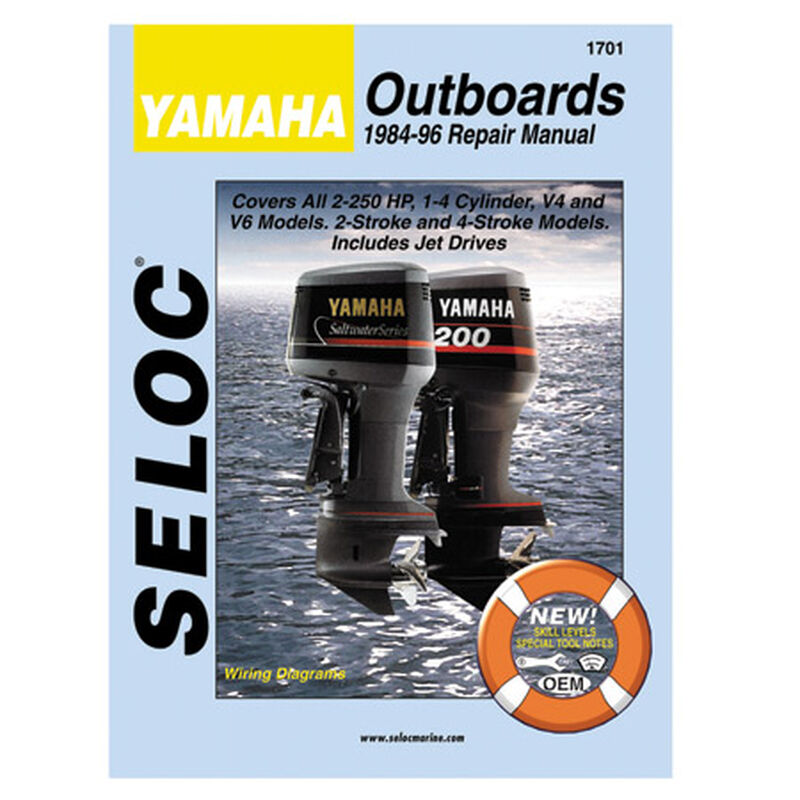 Seloc Marine Outboard Repair Manual for Yamaha '84 - '96 image number 1