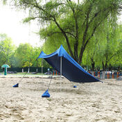 MF Studio Beach Shade 7.6' x 7.2' Sun Shelter and Portable Canopy, Navy