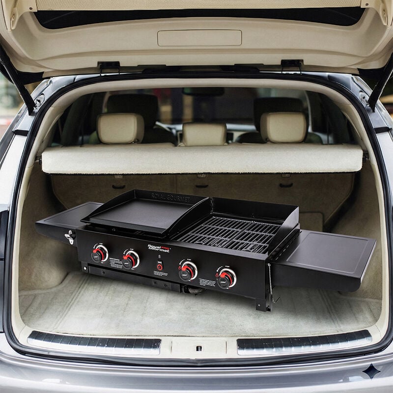 Royal Gourmet 4-Burner Gas Grill & Griddle Combo with Folding Legs, 48,000 BTUs image number 6